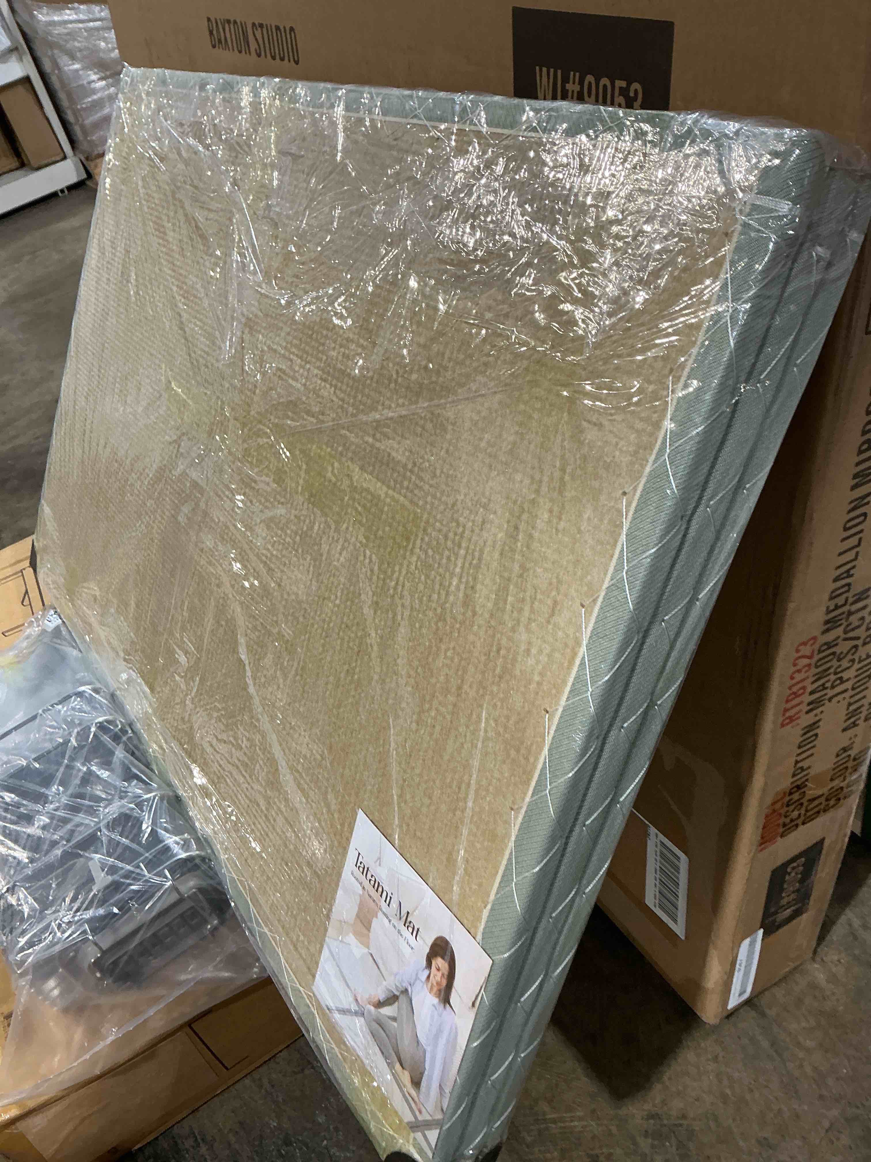 Condition photo showing New/Like New for natural igusa rush grass floor tatami mat,twin, 79" x 39" x 0.5"