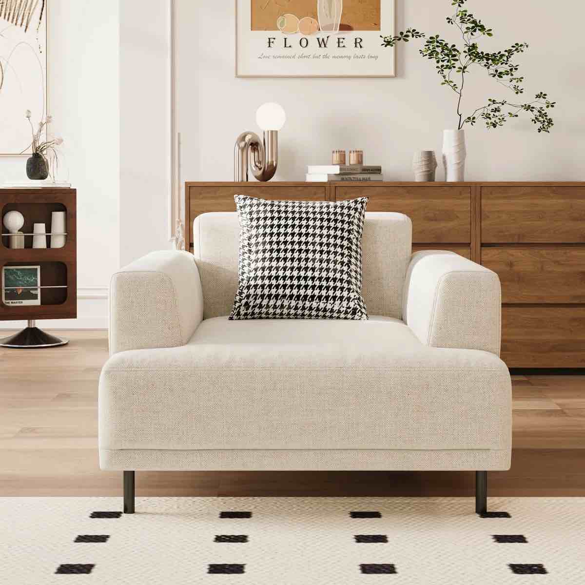 Condition photo showing New/Like New for arenzville recessed arms soft cushion sofa