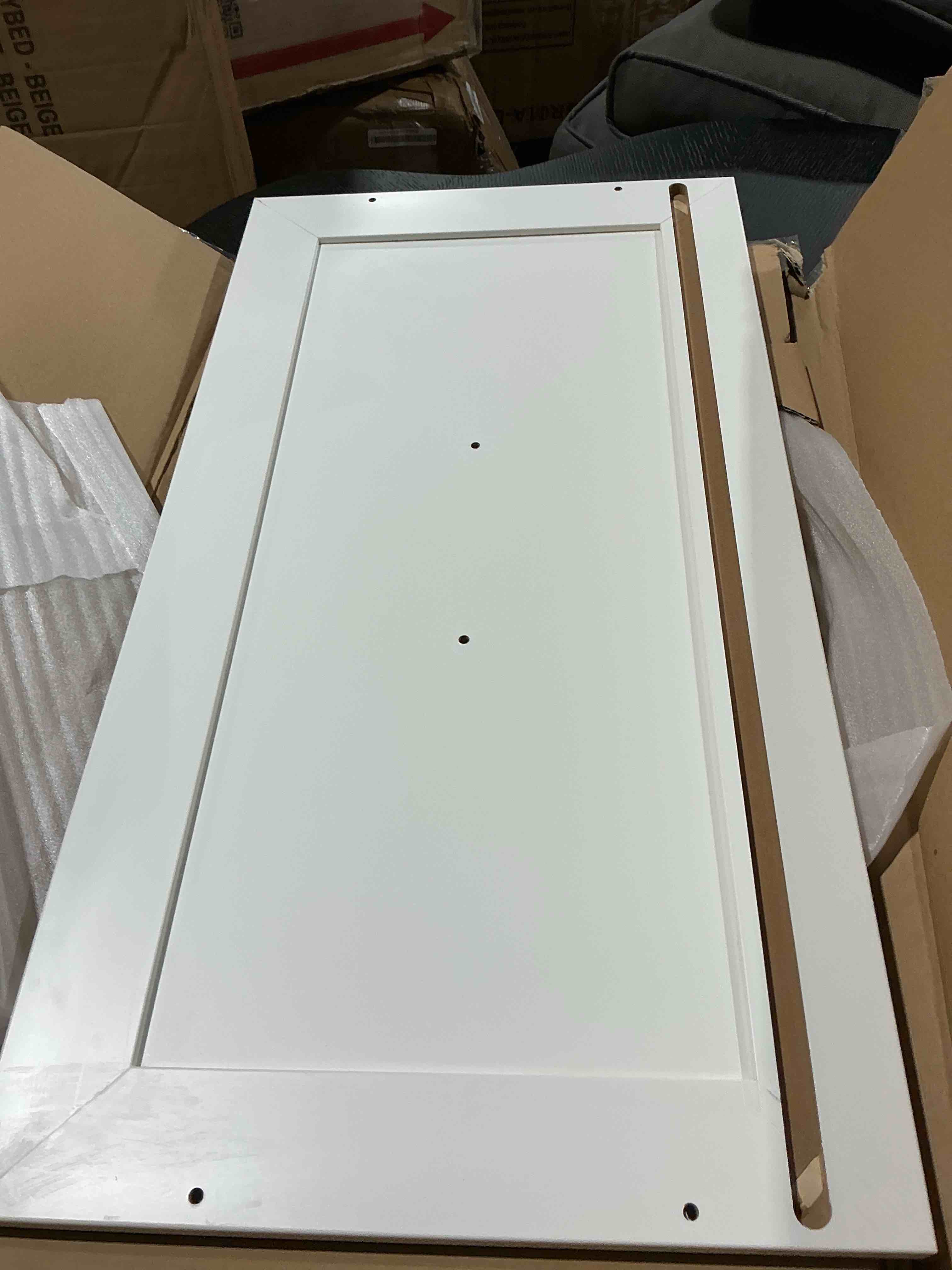Condition photo showing Good Condition for decofy farmhouse 2-drawer nightstand setwith charging station, white ( just one piece of the drawer) 