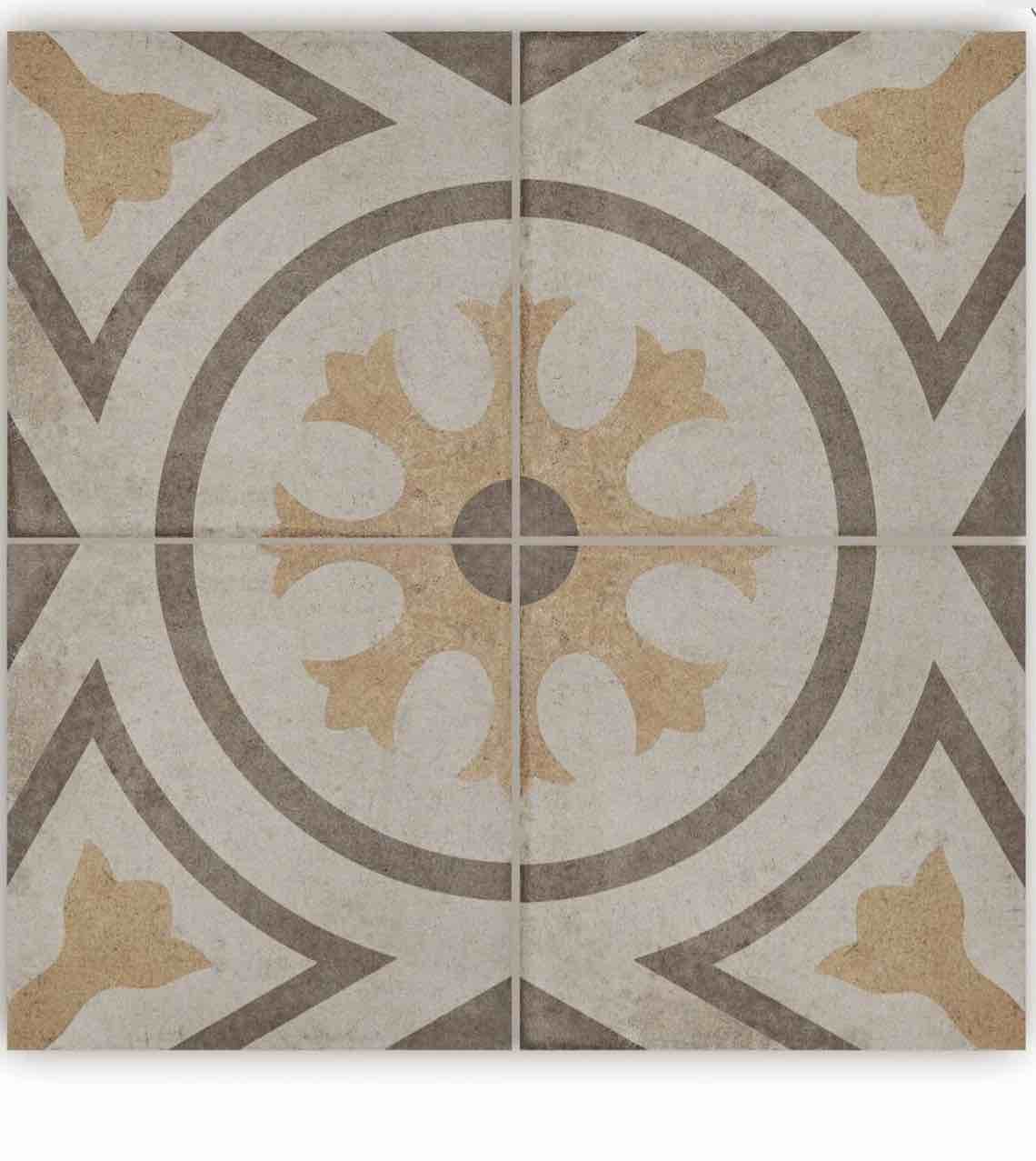 Condition photo showing As Is for naples viola; porcelain floor tile