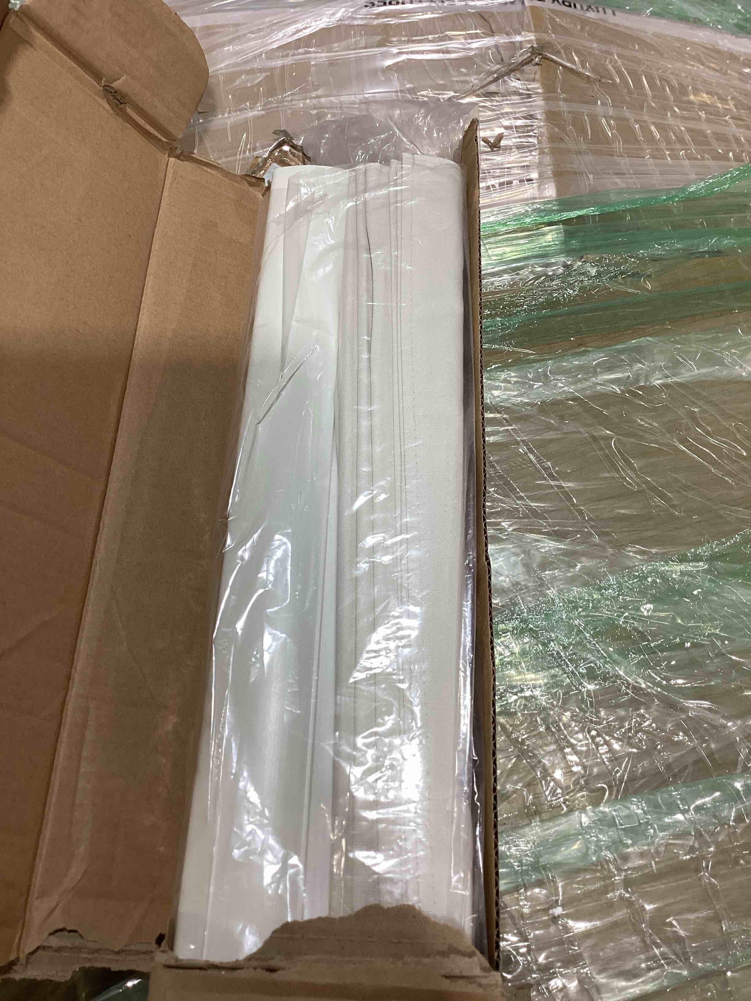 Condition photo showing Good Condition for berissa cordless roman shades,linen fabric,blackout,light brown,custom size: 62”large
