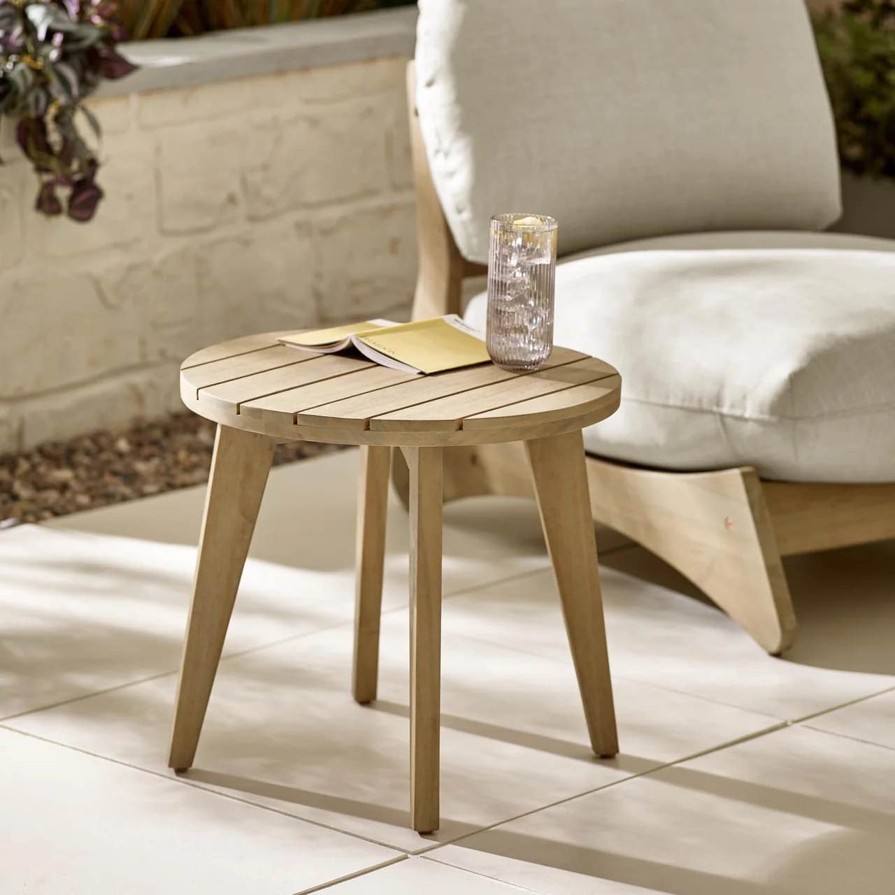 IKO Outdoor Wood Side Table