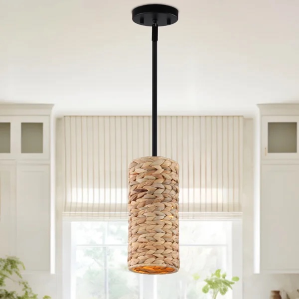 Summerlin 1- Light Boho Hand-Woven Rattan Pendant Light