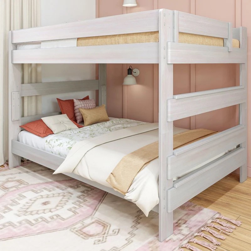Modern Farmhouse Queen Over Queen Bunk Bed 