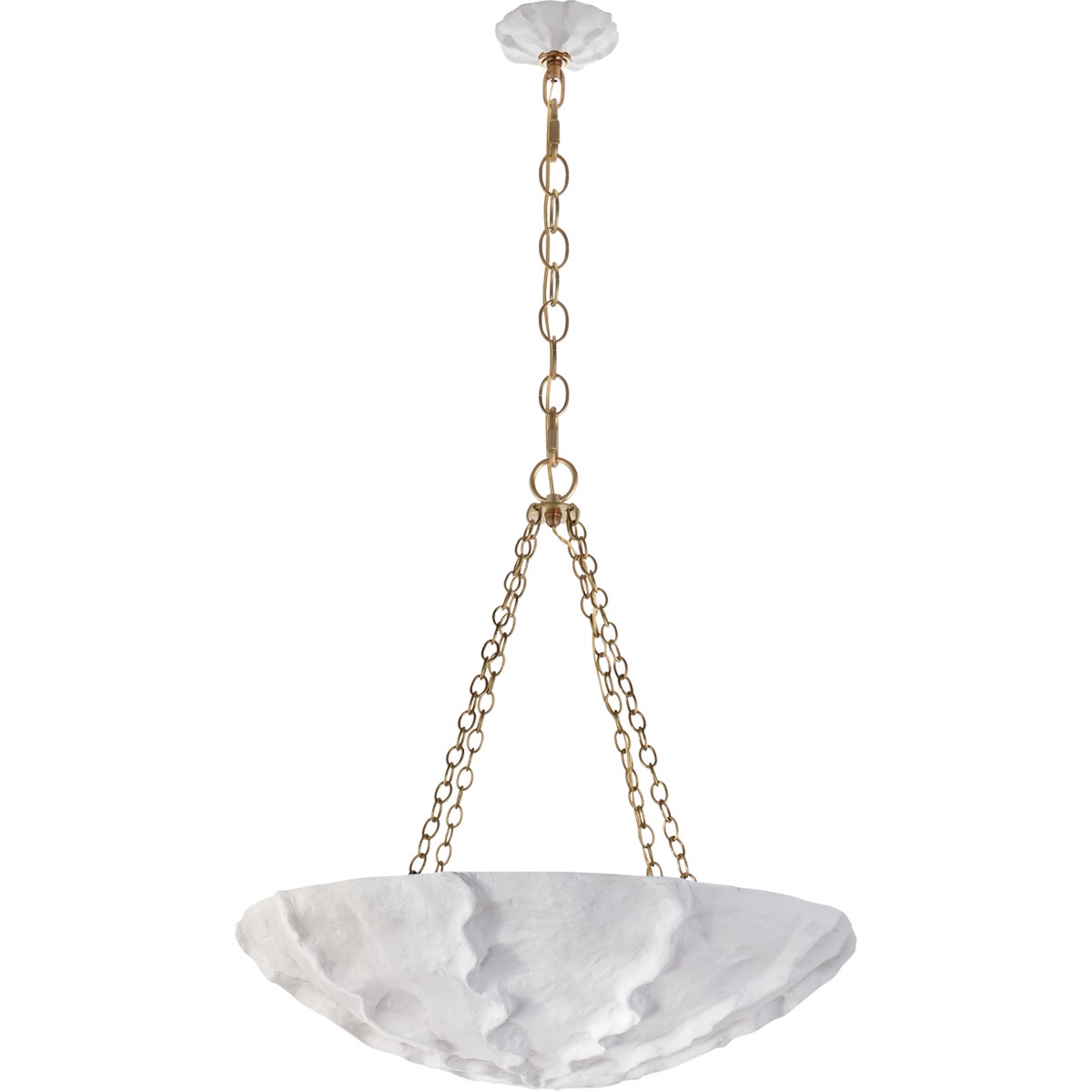 AERIN Benit Medium Sculpted Chandelier (Plaster White)