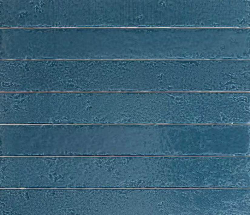 Valenza 2 in. x 16 in. Glossy Teal Green Ceramic Zellige Subway Wall Tile Sample (0.22 sq ft