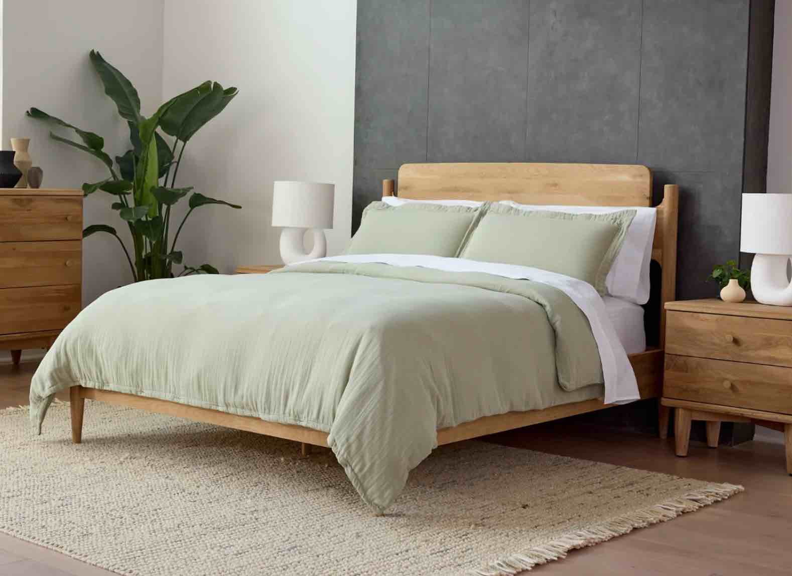 Duna Verde FSC®-Certified White Oak Bed;Similar to the photo; headboard and footboard only.