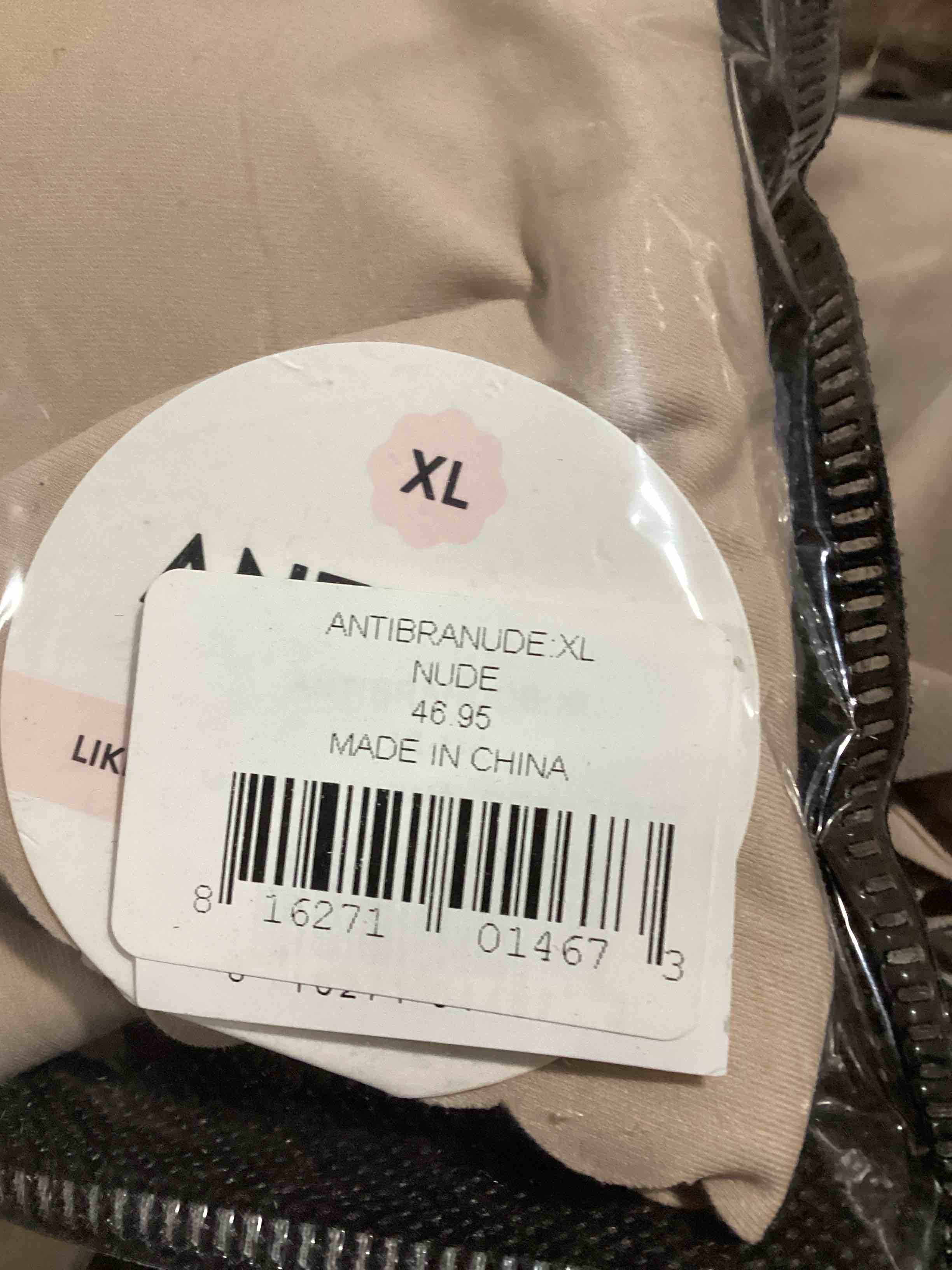 Condition photo showing New/Like New for belly bandit, anti-bra v-neck nude extra large
