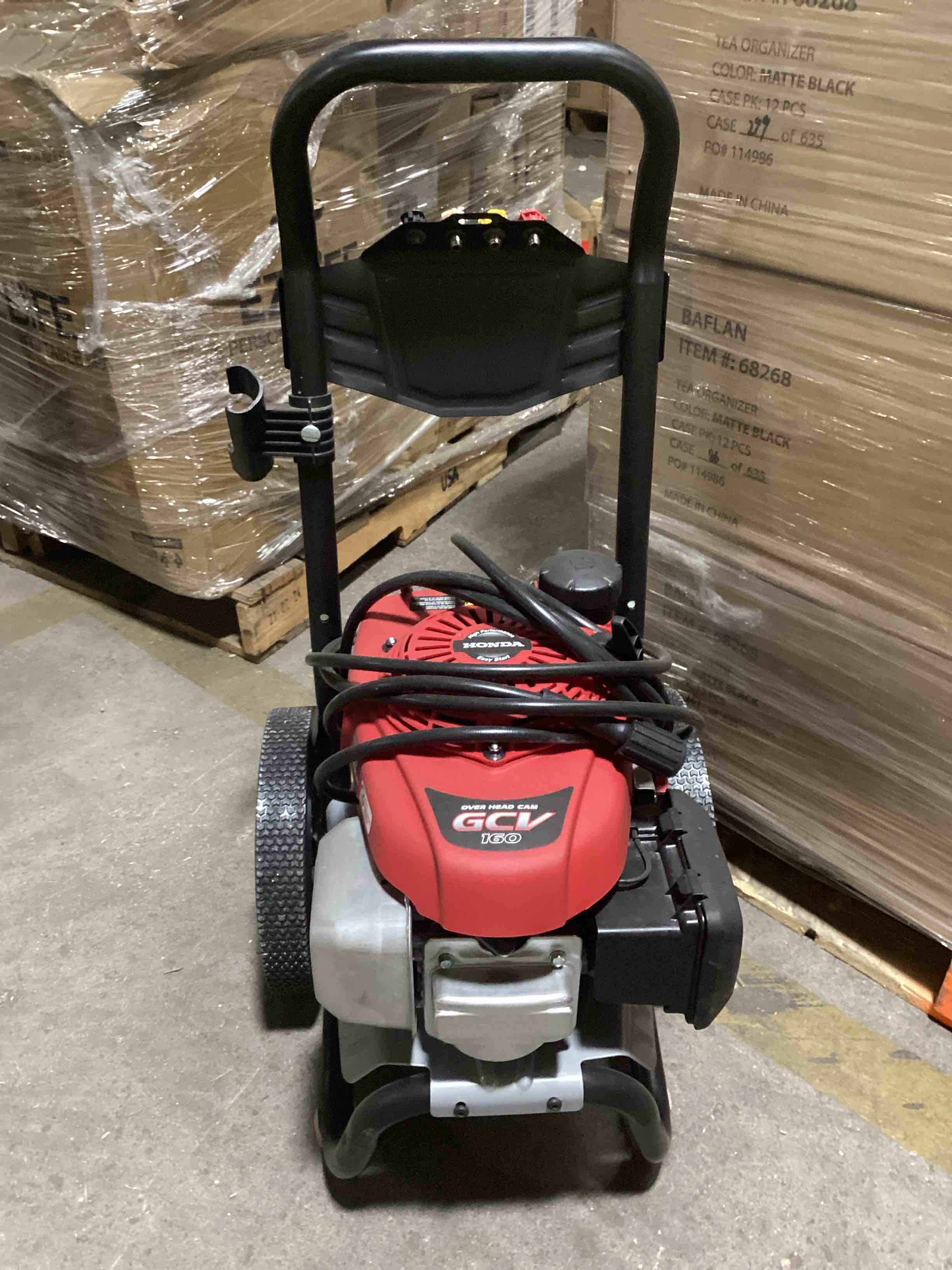 Condition photo showing As Is for simpson megashot 2800 psi at 2.3 gpm honda gcv160 premium gas pressure washer