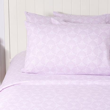 south street loft queen size 6-piece coolmax sheet set - lilac