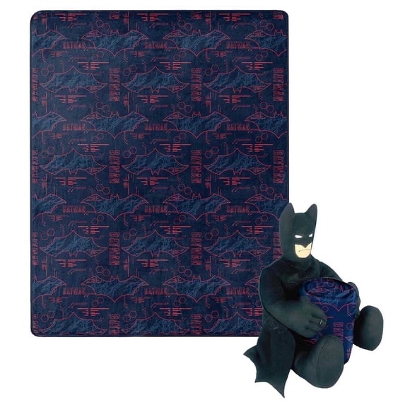 batman throw blanket with plush hugger