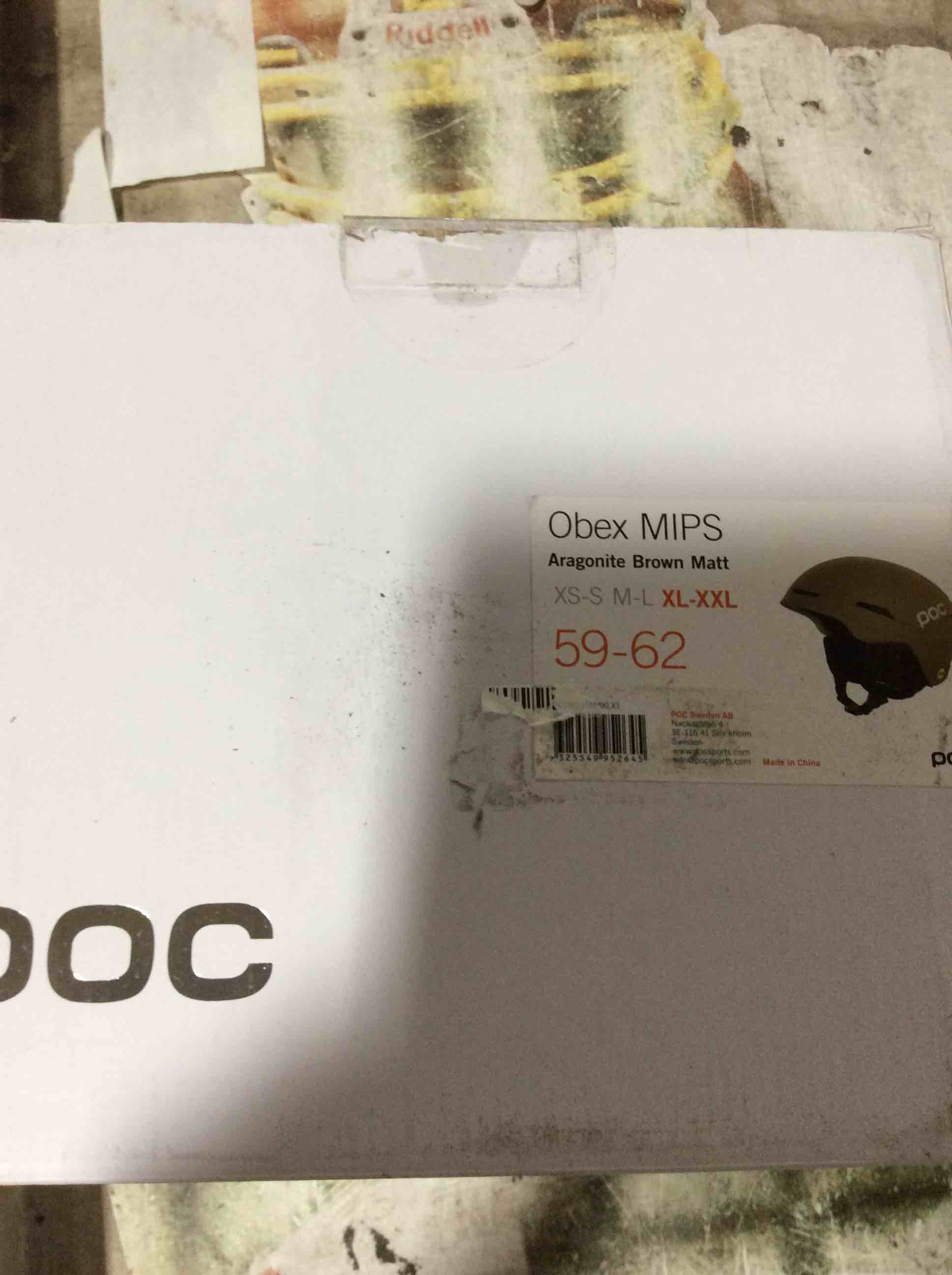 Condition photo showing Brand New for poc, obex mips, ski and snowboard helmet for all-mountain riding, aragonite brown matt, xlx (b0921g7tq7)