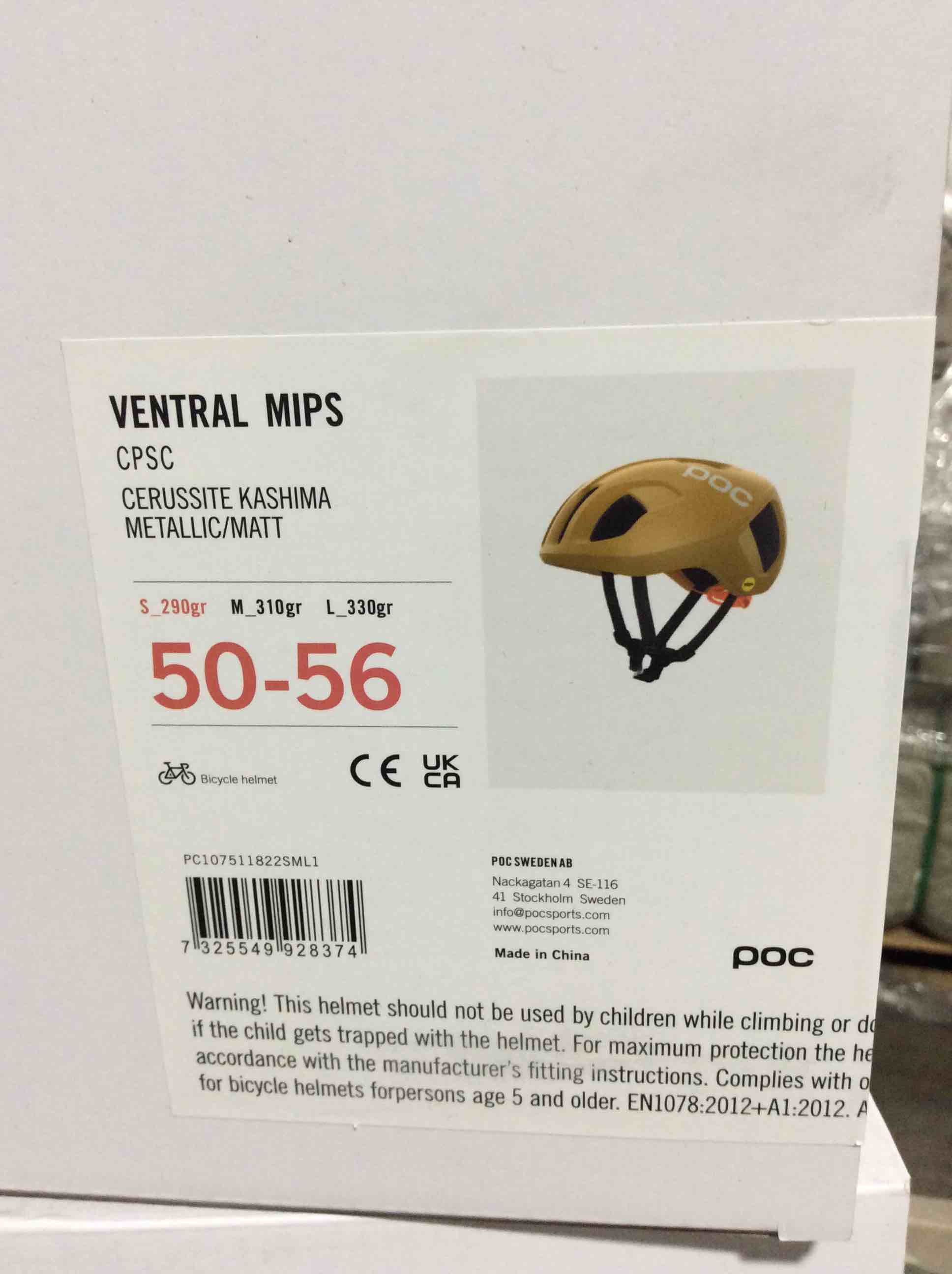 Condition photo showing Brand New for ventral mips small 50-56 cerussite kashima metallic matt 