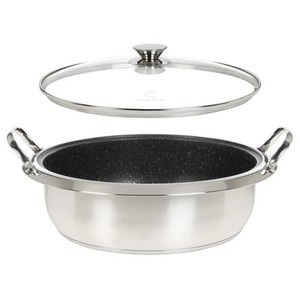 curtis stone durapan nonstick multipurpose pot with lid - dark gray