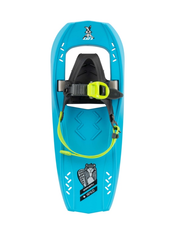 size 616 (30-80lbs) garneau neokid iii kids snowshoes, blue/green