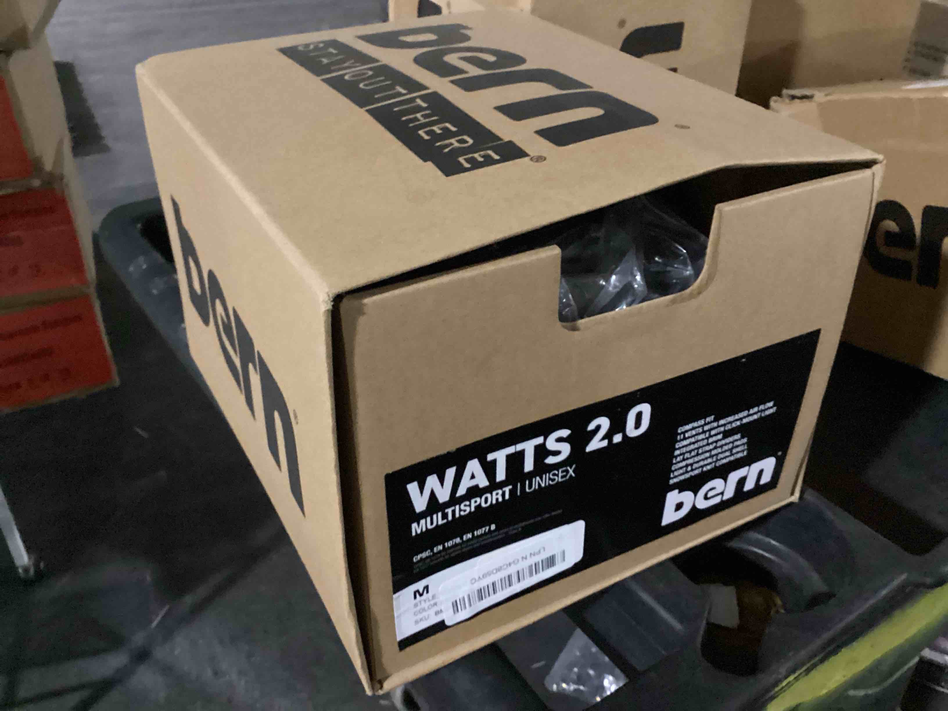 Condition photo showing New/Like New for size medium bern watts 2.0 mulitsport helmet - matte black