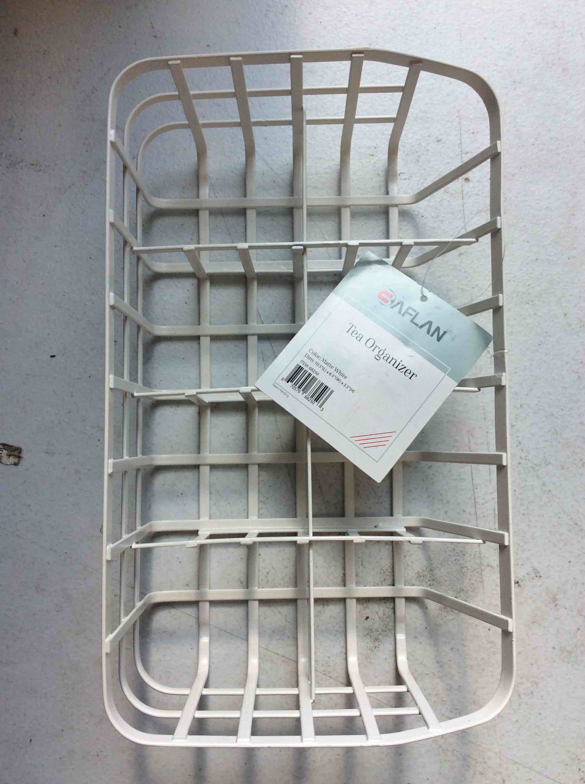 Condition photo showing Good Condition for baflan tea organizer color matte white dim 10.5”(l) x 6.5”(w) x 3.5”(h)