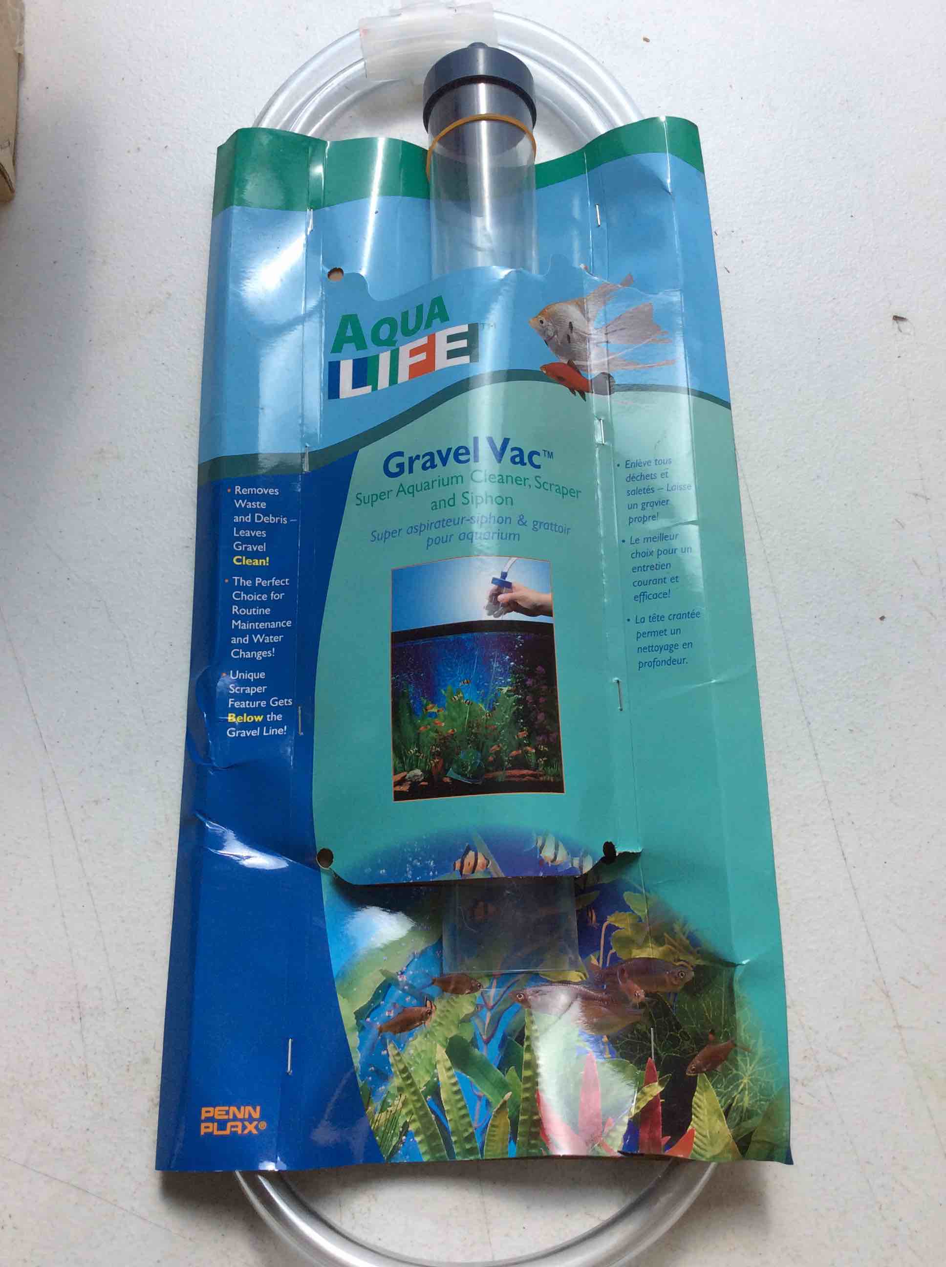 Condition photo showing Good Condition for penn plax aqua life gravel vac super aquarium cleaner, scraper and siphon