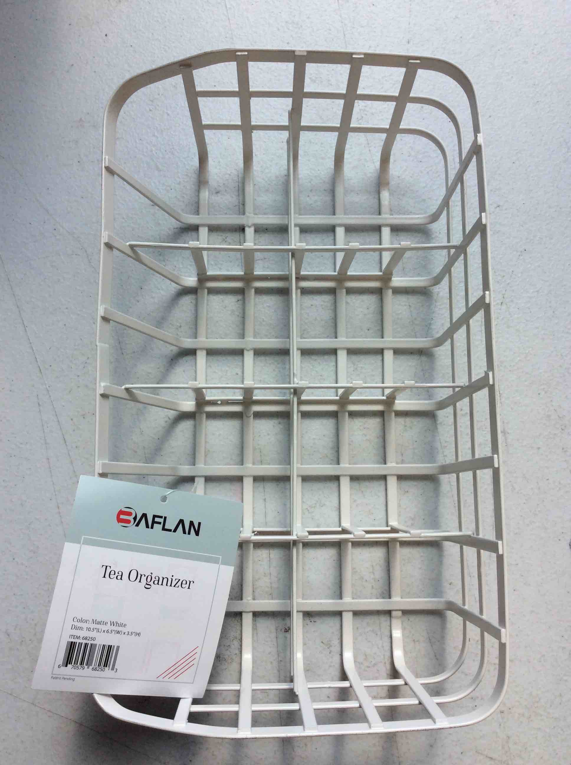 Condition photo showing Good Condition for baflan tea organizer color matte white dim 10.5”(l) x 6.5”(w) x 3.5”(h)
