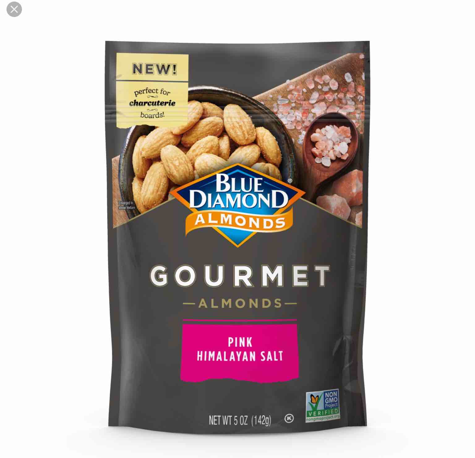 blue diamond almonds gourmet almonds pink himalayan salt 6 packs 5 oz bb(07/09/2026)