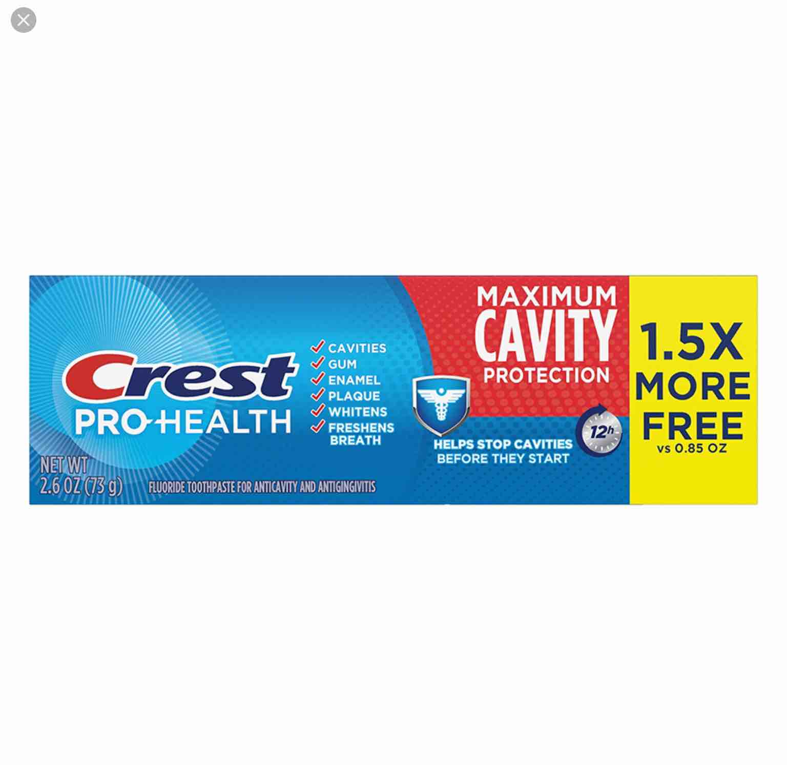 Crest Pro Health MaximumCavity Protection Toothpaste 4 Packs x 2.6 OZ
