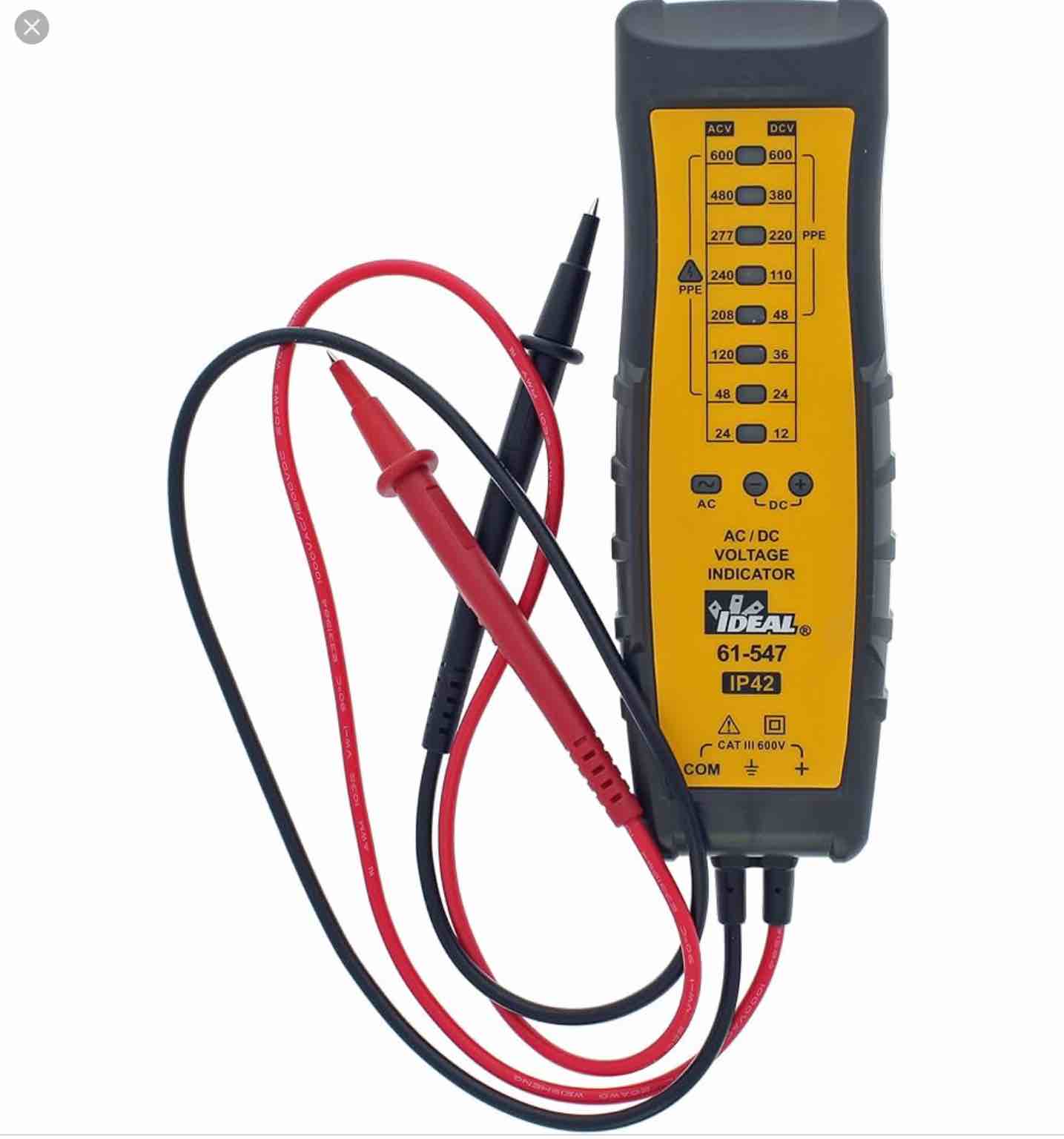 ideal 61-547 8 range ac/dc voltage indicator