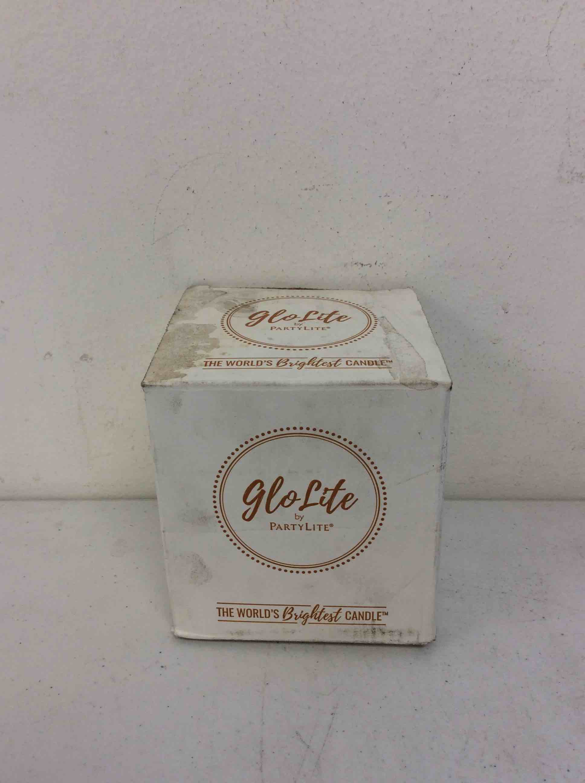 Condition photo showing New/Like New for glolite by partylite scented candle 15.5oz