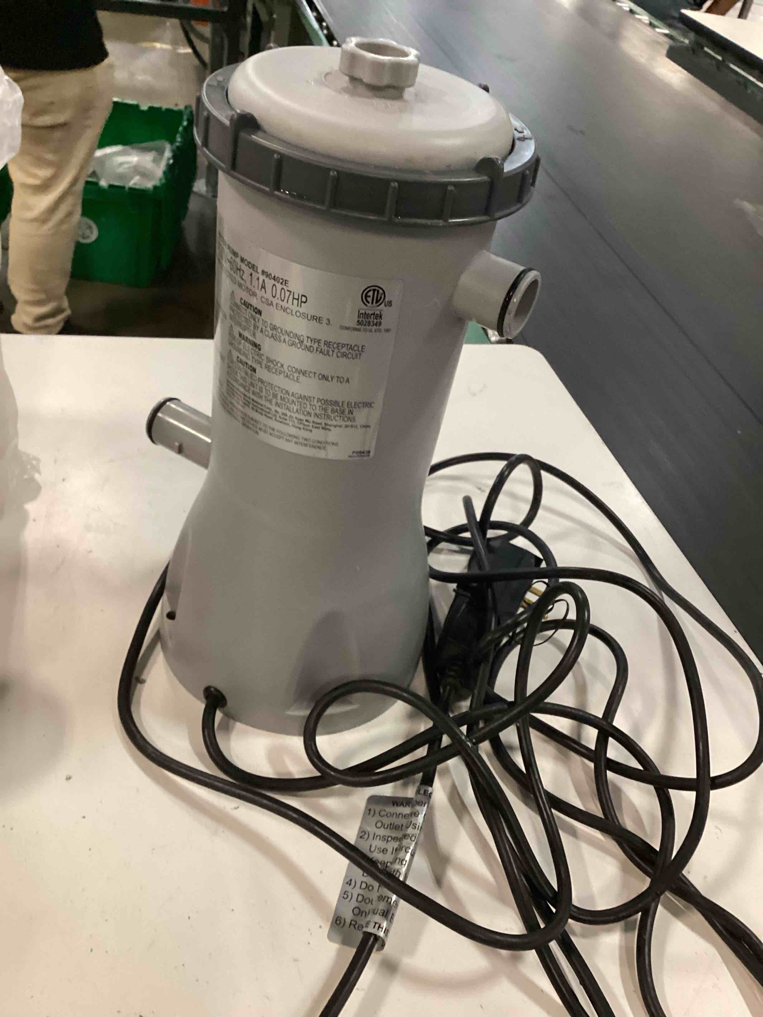 Condition photo showing As Is for bestway flowclear 530 gph pool filter pump above ground new open box untestedbestway