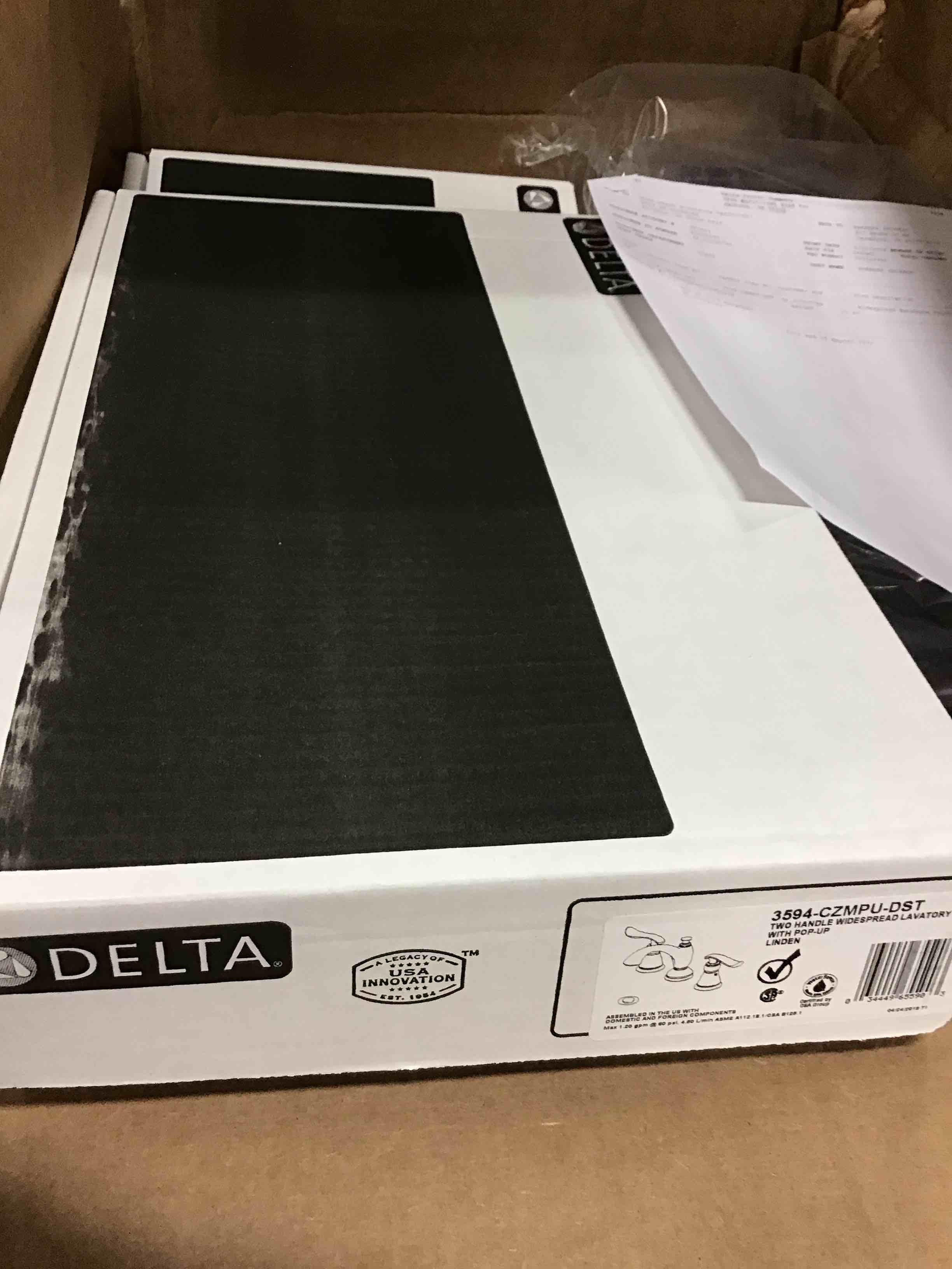 Delta 3594-CZMPU-DST Linden 8 in. Widespread 2-Handle High Arc Bathroom Faucet i