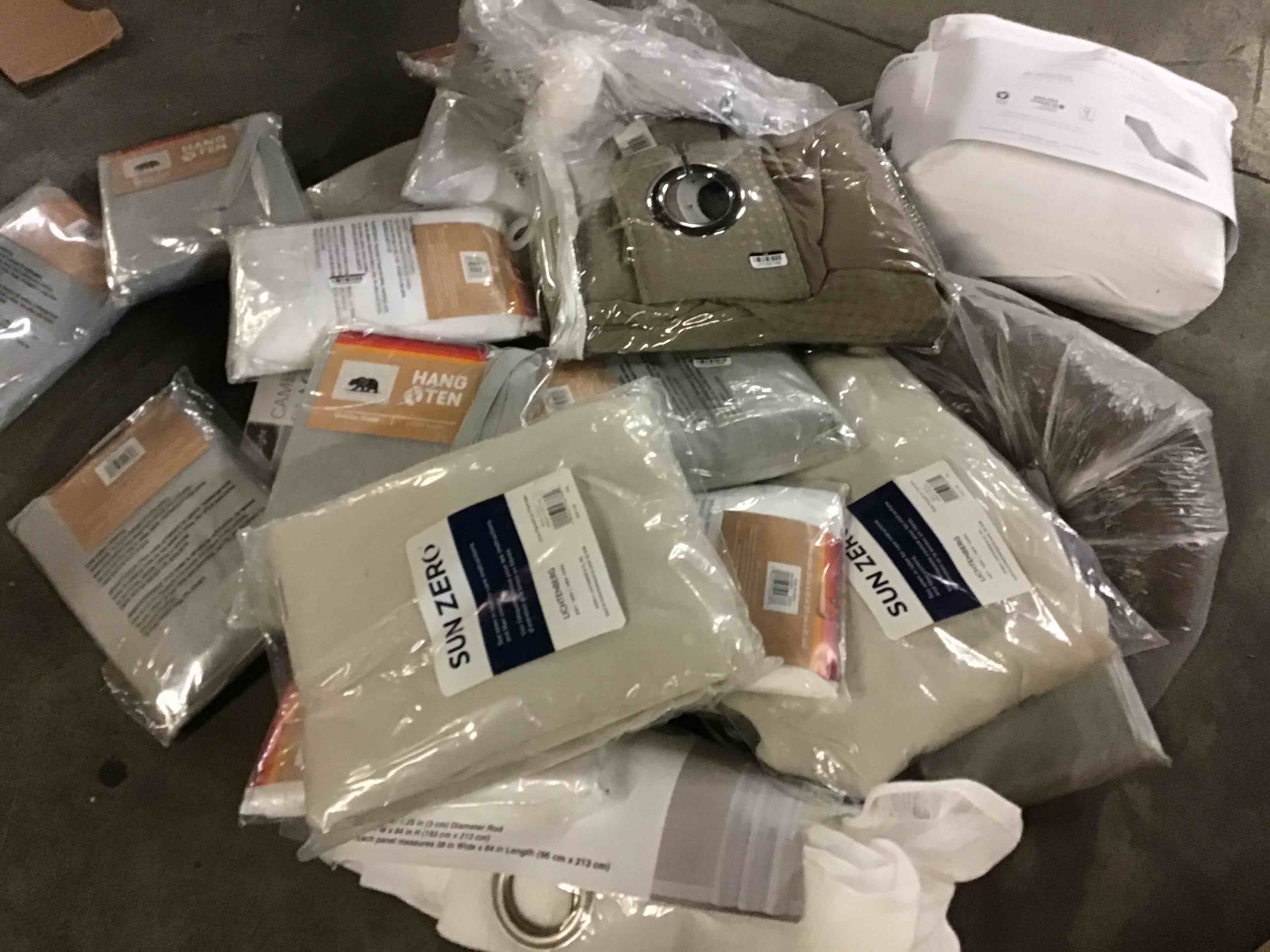 Assorted Pillow Cases, Window Curtains And Bed Sheets