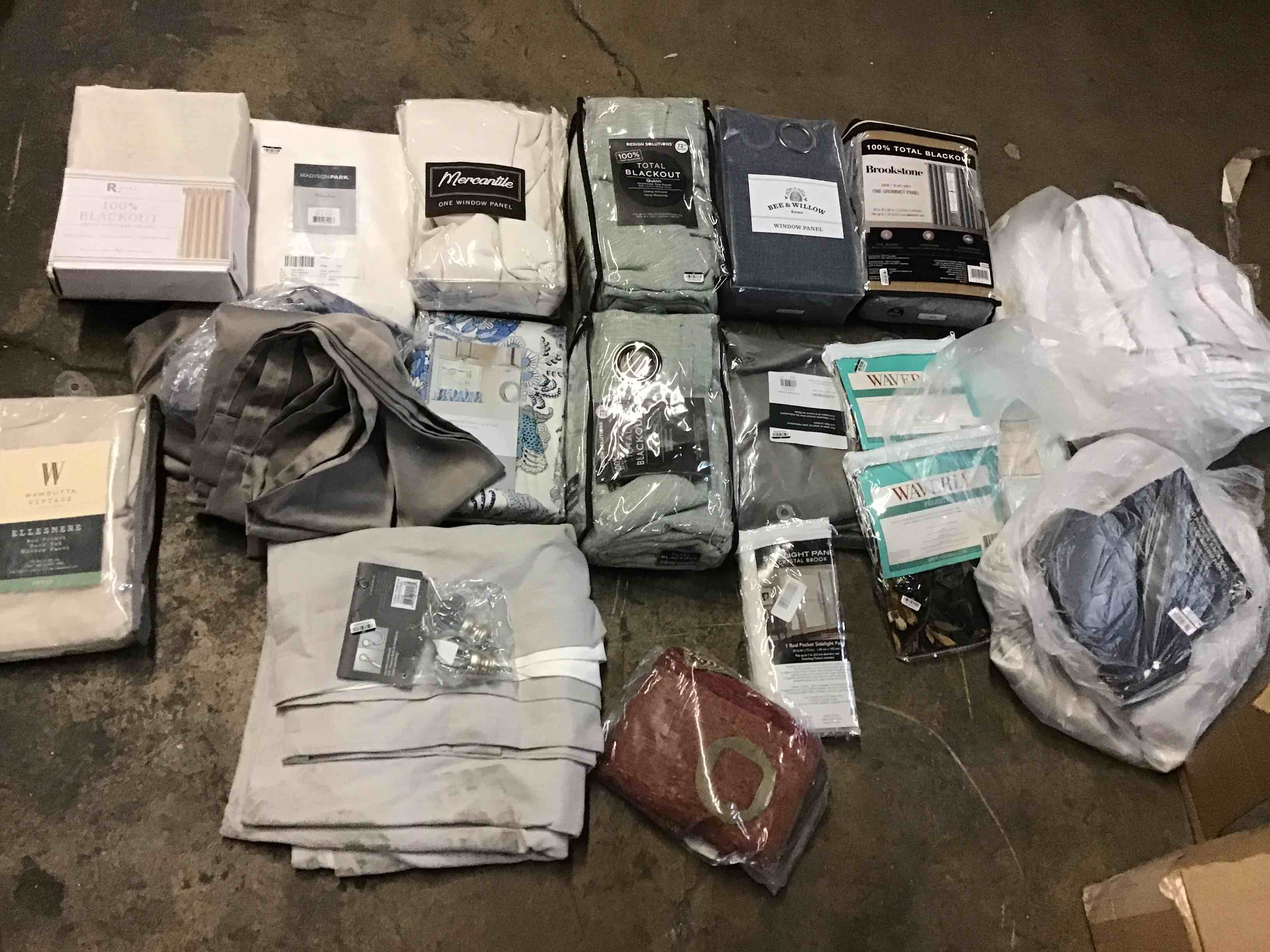 Assorted Size And Style Window Curtains 