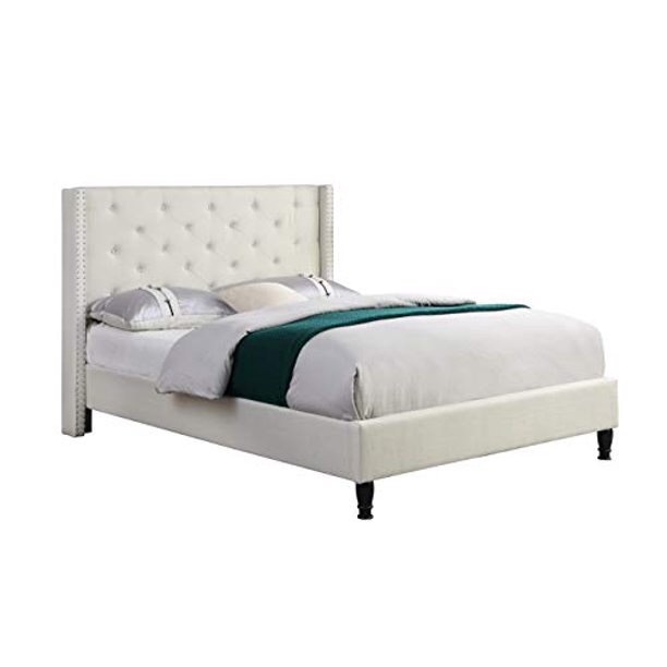 box 2/2 Home Life furBed00007_Cloth_LightBeige b 007 BED 0007 LIGHT BEIGE QUEEN