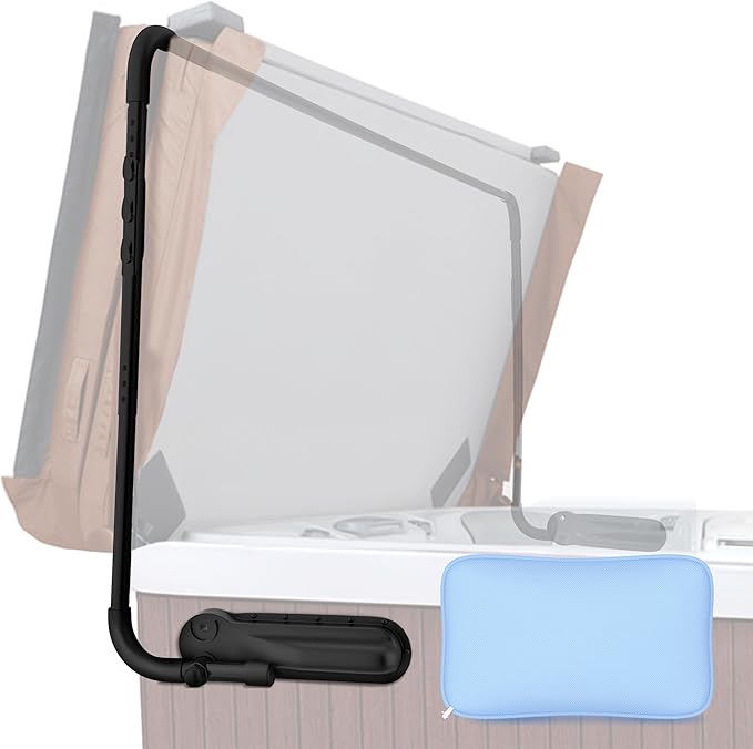 Hot Tub Cover Lifter - Up to 96" Pivot Top Mount Spa Cover Lift - Adjustable Hot Tub Cover Lift - Fits Most Spa Hot Tubs - Collapsible Spa Cover Lifter - Reinforced Brackets Lift