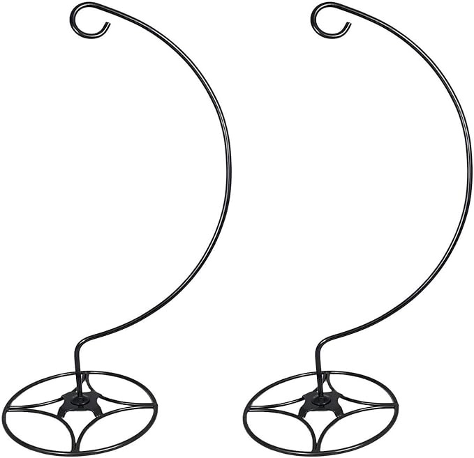 Ashman Shepherd Hook Stand, Bird Cage Stand, Outdoor and Indoor Flower Basket, Patio Plant and Bird Feed Station Stand(2 Pack)