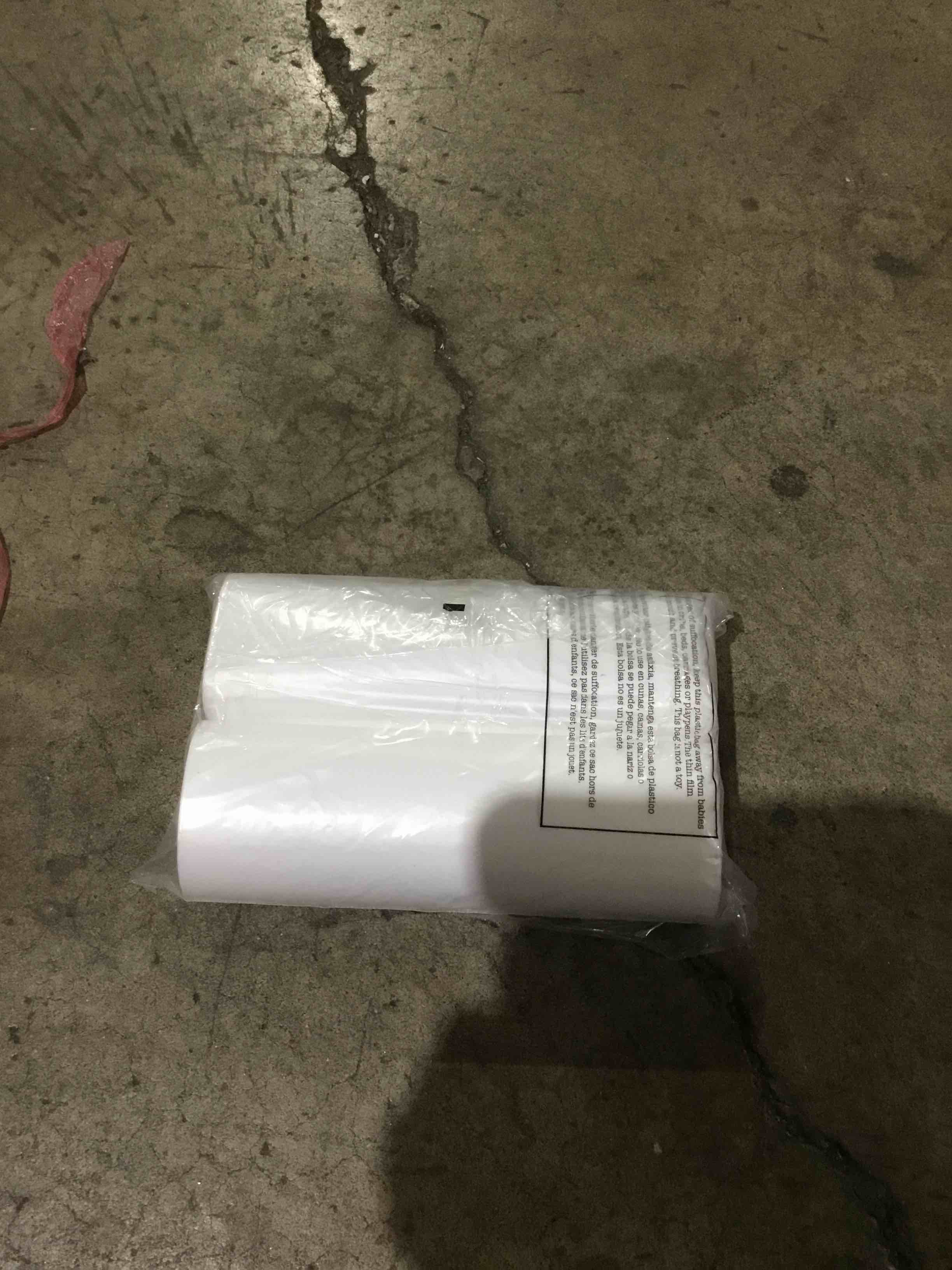 white trash bags, 2 rolls 