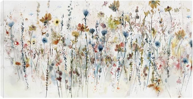 40x15 in format wrapped canvas wildflowers 
