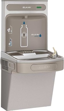 (* incomplete 1 box of 2 only *)  Elkay EZS8WSLK EZH2O Bottle Filling Station with Single ADA Cooler, Non-Filtered 8 GPH, 46.30 x 18.30 x 19.00 inches, Light Gray Granite
