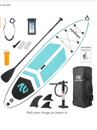 ADVENOR Paddle Board 11'x33 x6 Extra Wide Inflatable Stand Up Paddle Board with SUP Accessories Including Adjustable Paddle,Backpack,Waterproof Bag,Leash,and Hand Pump,Repair Kit