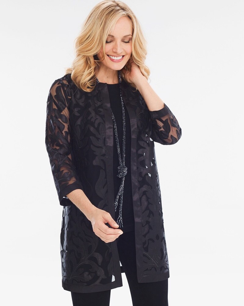Salon Studio Womens 3PC set Lace jacket blazer, camisole and pants XXL