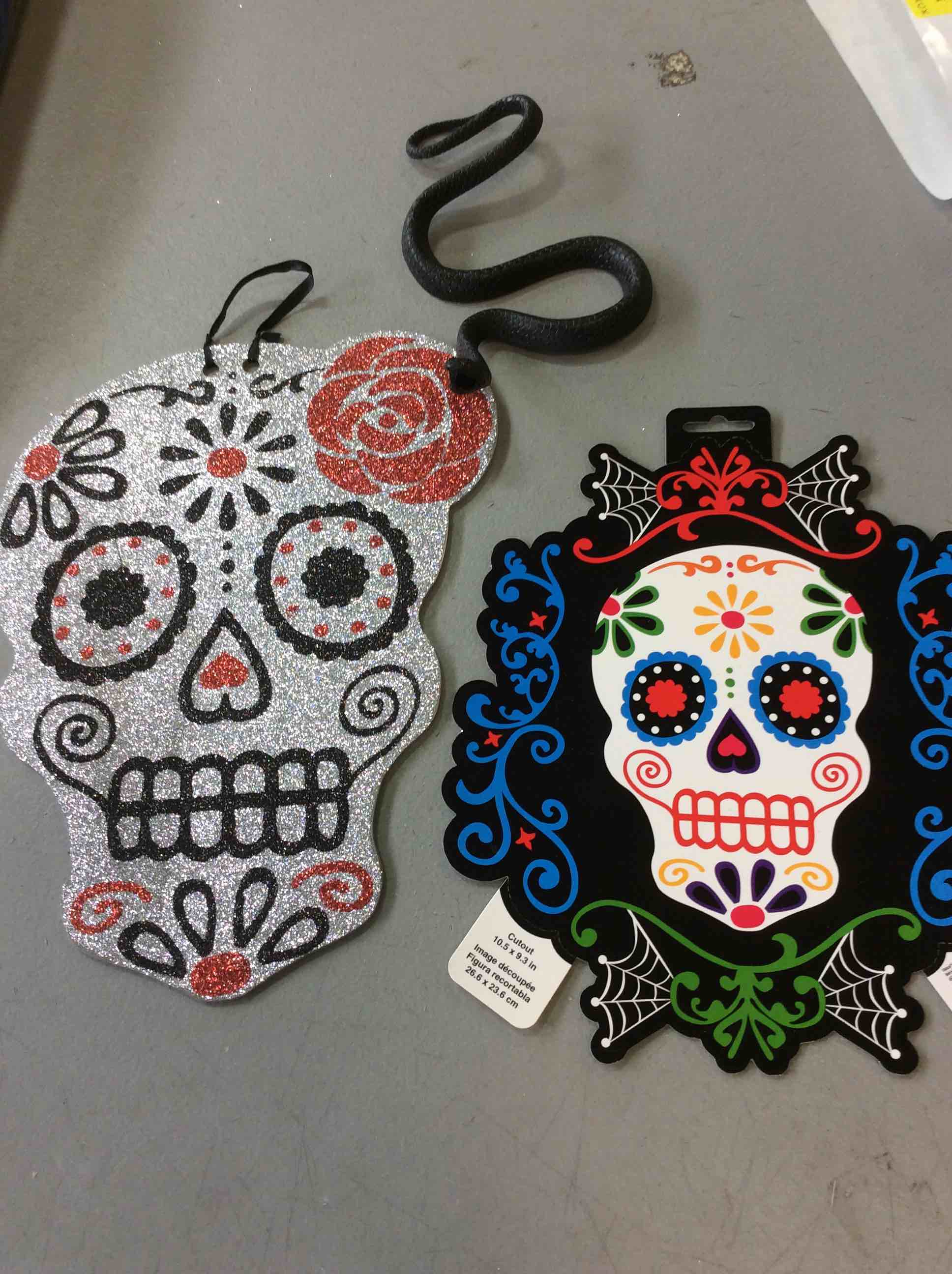 Assorted Day Of The Dead Decorations-Approximately 100 pieces 