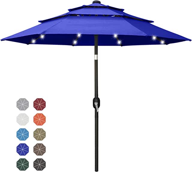 11Ft Umbrella Blue