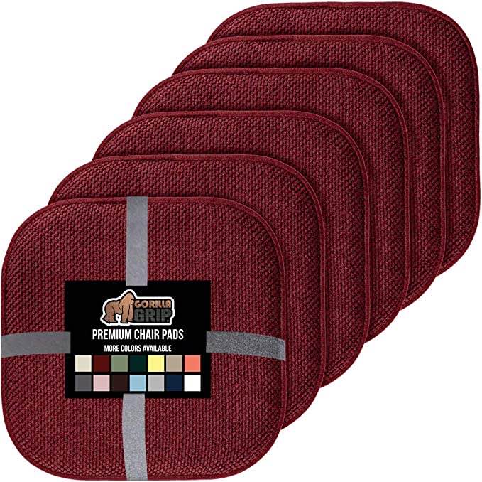 gorilla grip seat cushions set of six red