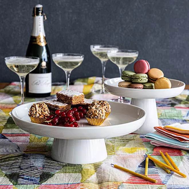 Over and Back Set of 2 Porcelain Cake Stands ( only 1)