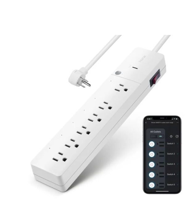 iHome 6 Outlet Smart Surge Protector 