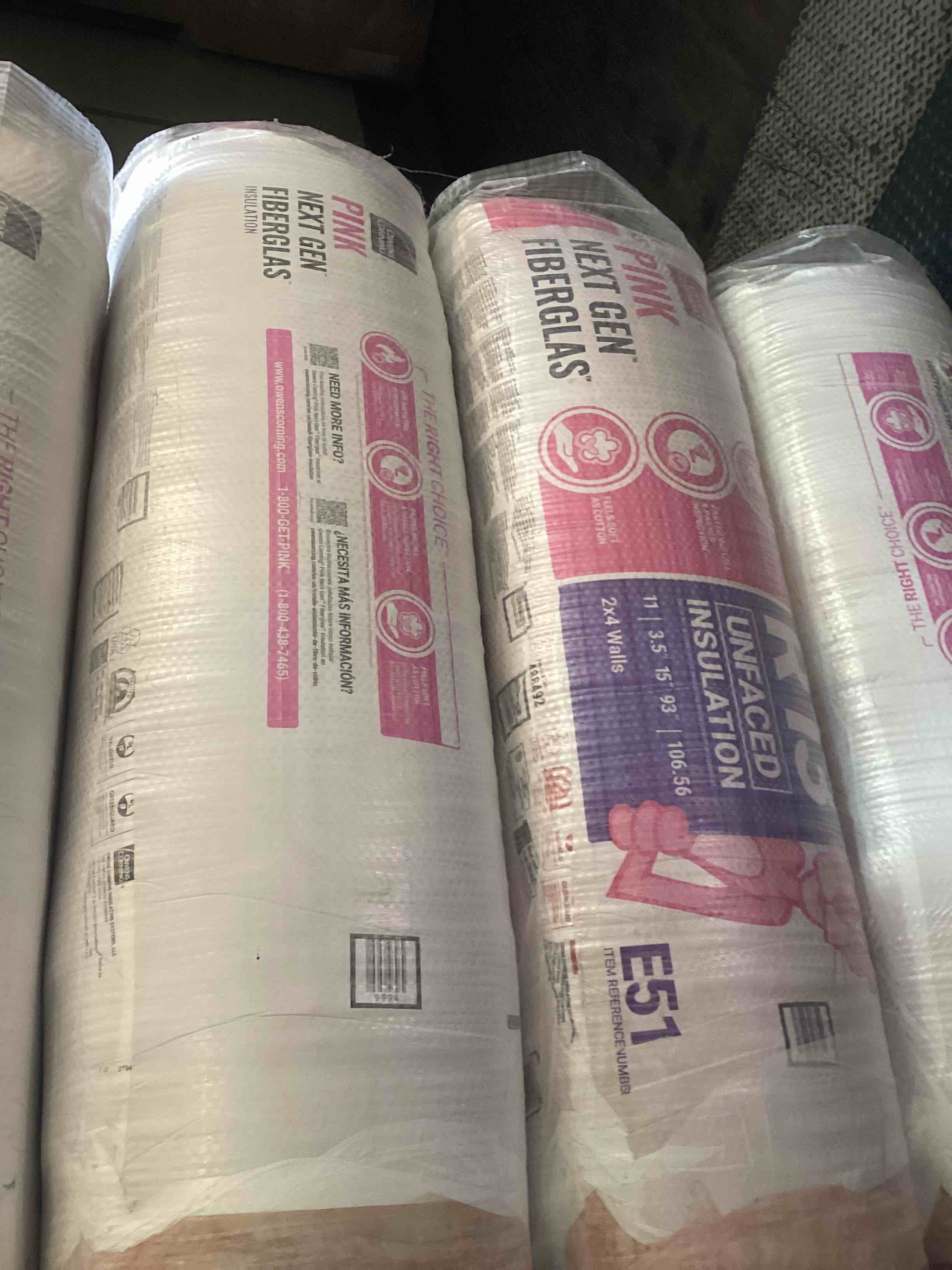 5 batts r13 15” unfaced insulation your bid per batt 