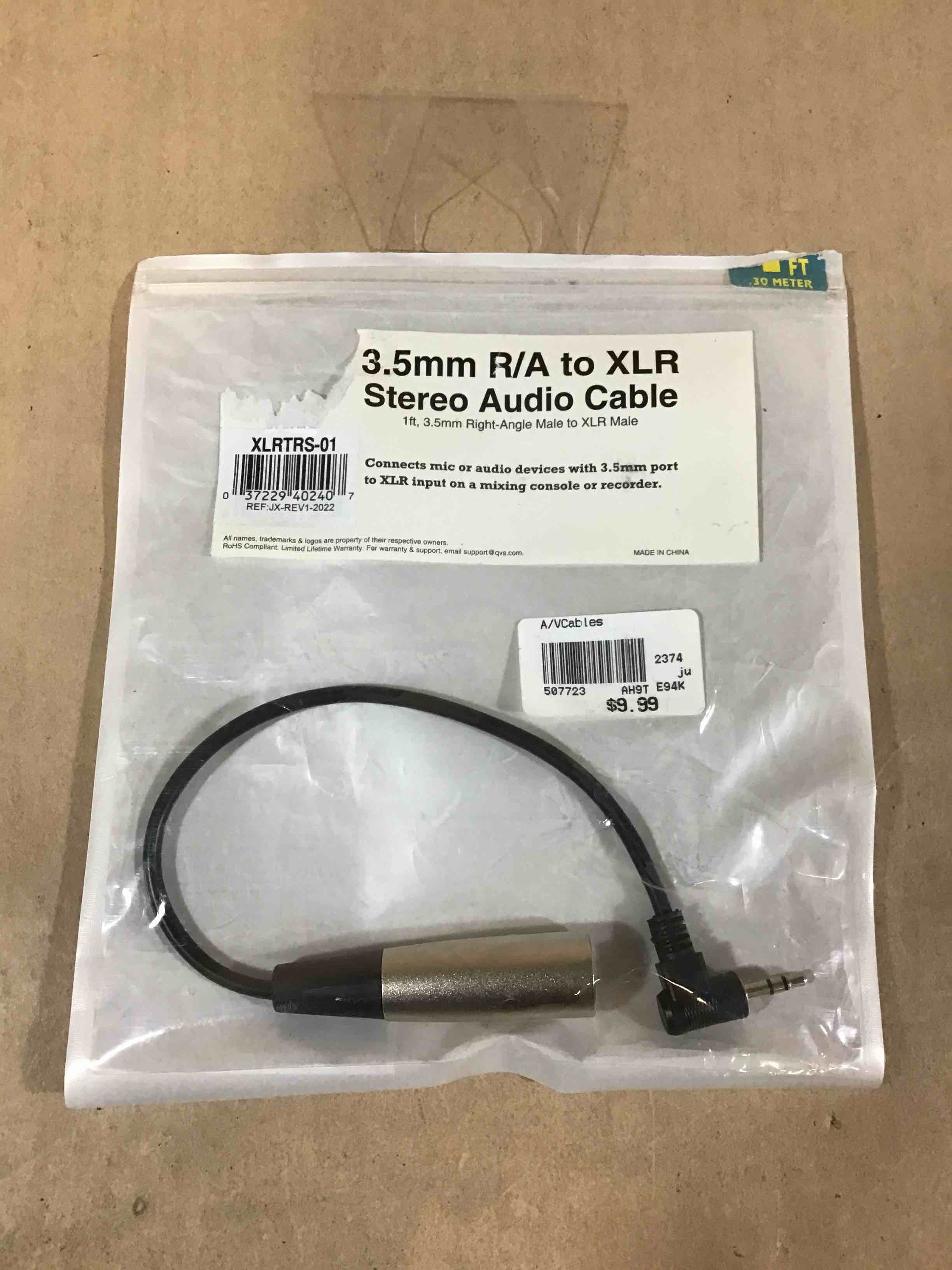QVS 3.5mm to XLR