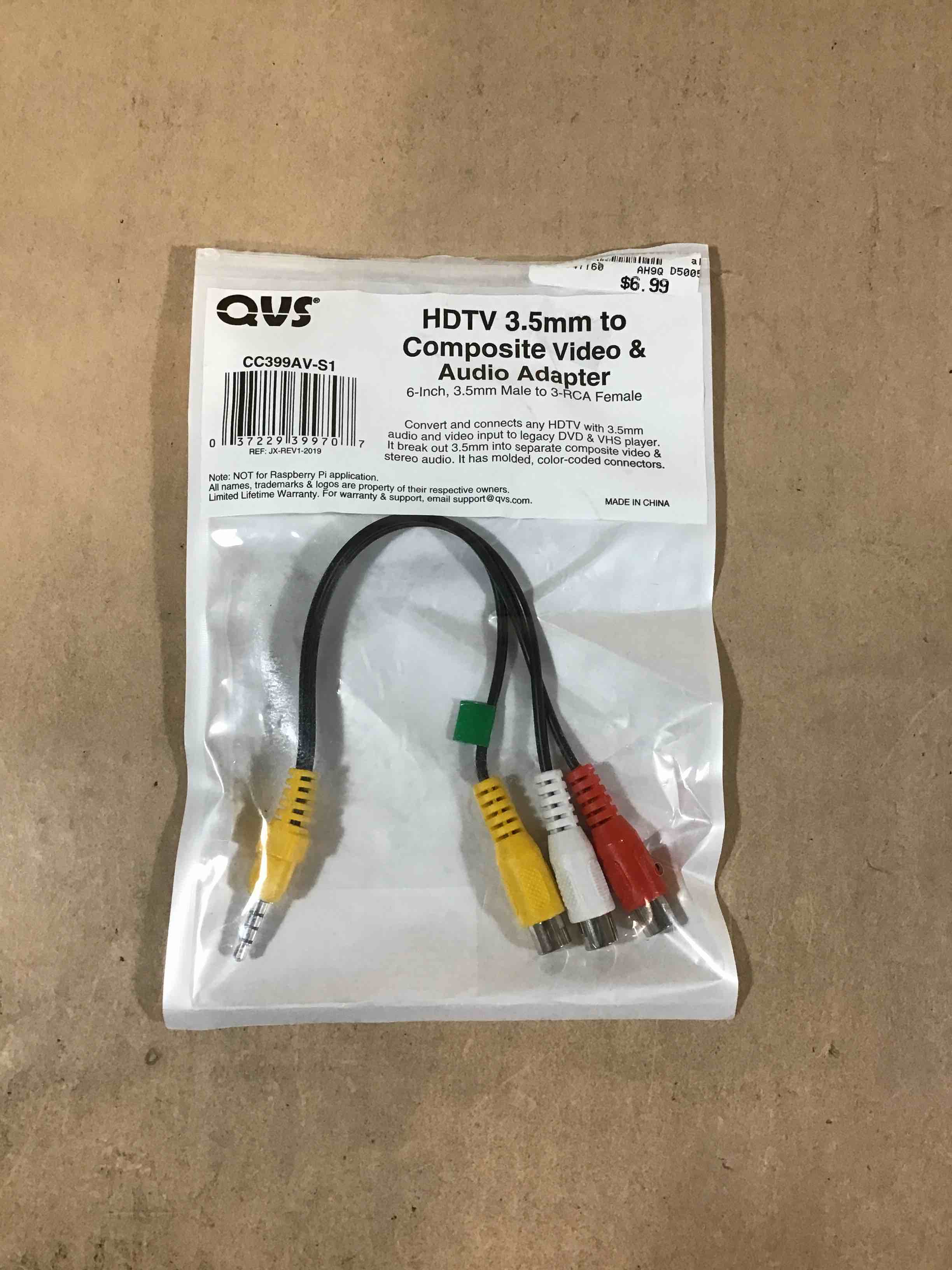 QVS HDTV 3.5MM to Composite Video & Audio