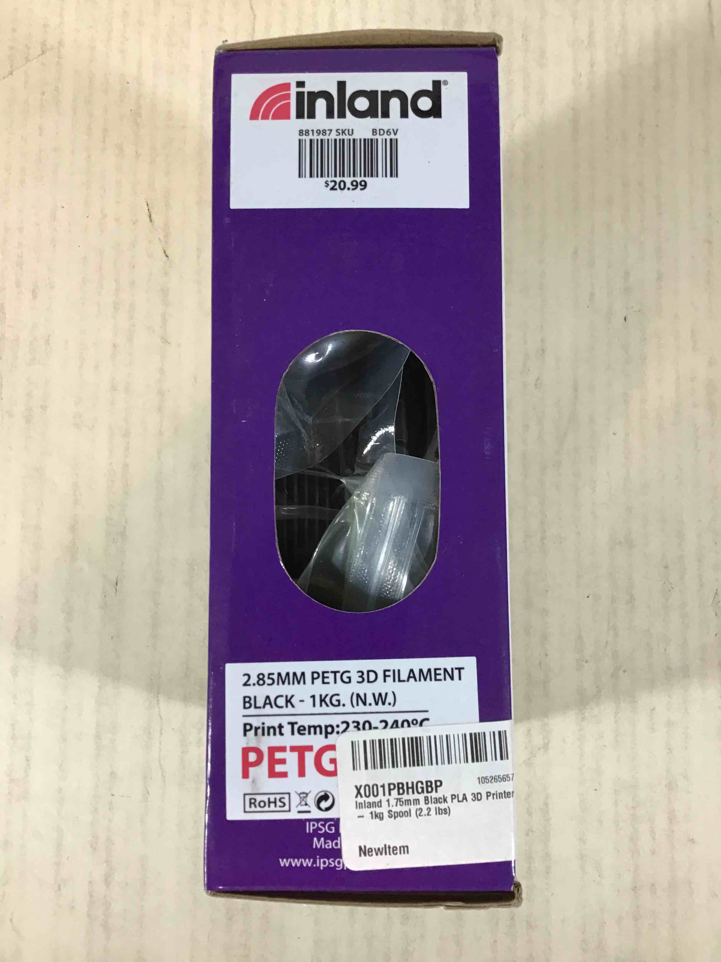 Inland 3D Printing Filament 