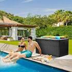 YITAHOME XXL 230 Gallon Large Deck Box, Double-Wall Resin Rattan Outdoor Storage Box with Flexible Divider for Patio Cushions Pool Float Garden Tools, 1000lbs Load Capacity, Lockable Waterproof (Black)