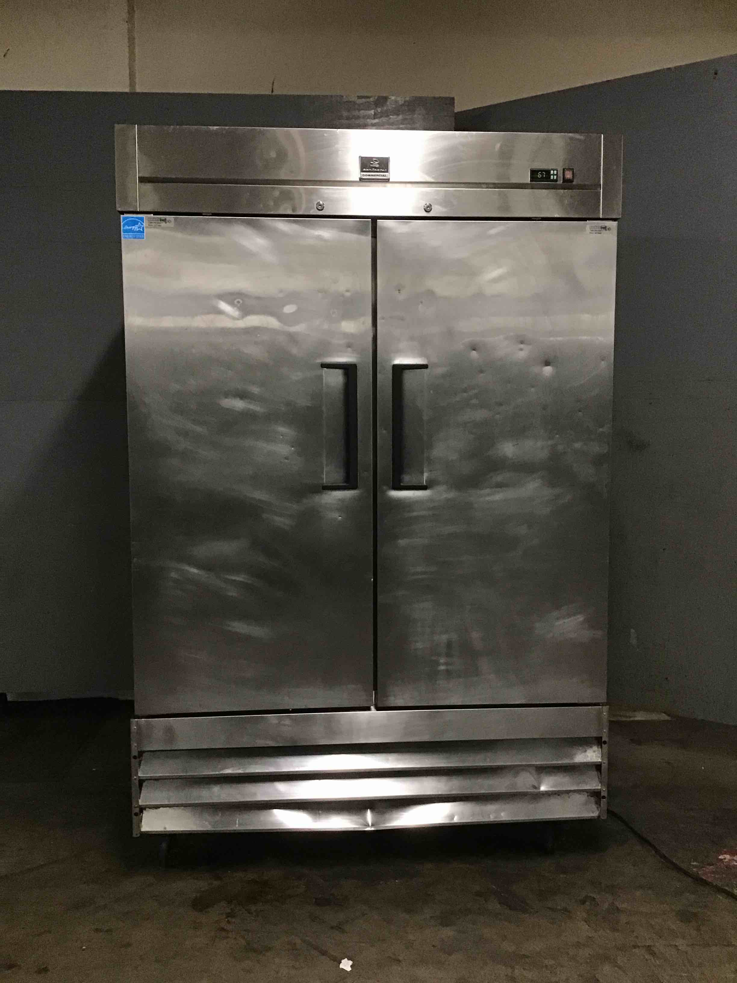 Kelvinator 54 Inch Two Door Reach In Refrigerator On Casters 